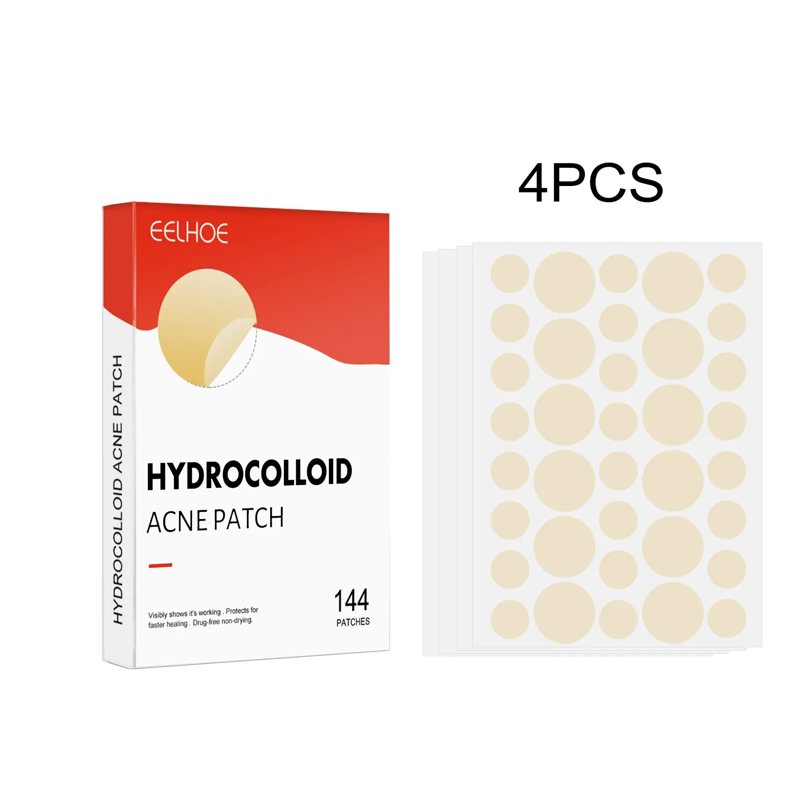 Parche de hidrogel para el acné, invisible y transpirable
