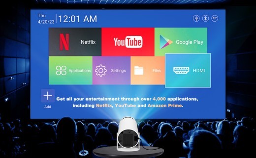 Proyector HD para el hogar, portátil, Bluetooth, miniteléfono 4K, proyector de cine en casa Y5S