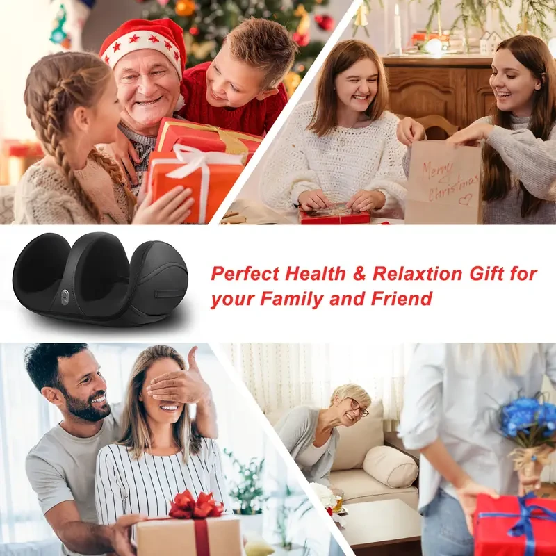 Masajeador de pies y pantorrillas con calor AISZG - Terapia Shiatsu recargable para una relajación profunda de los tejidos