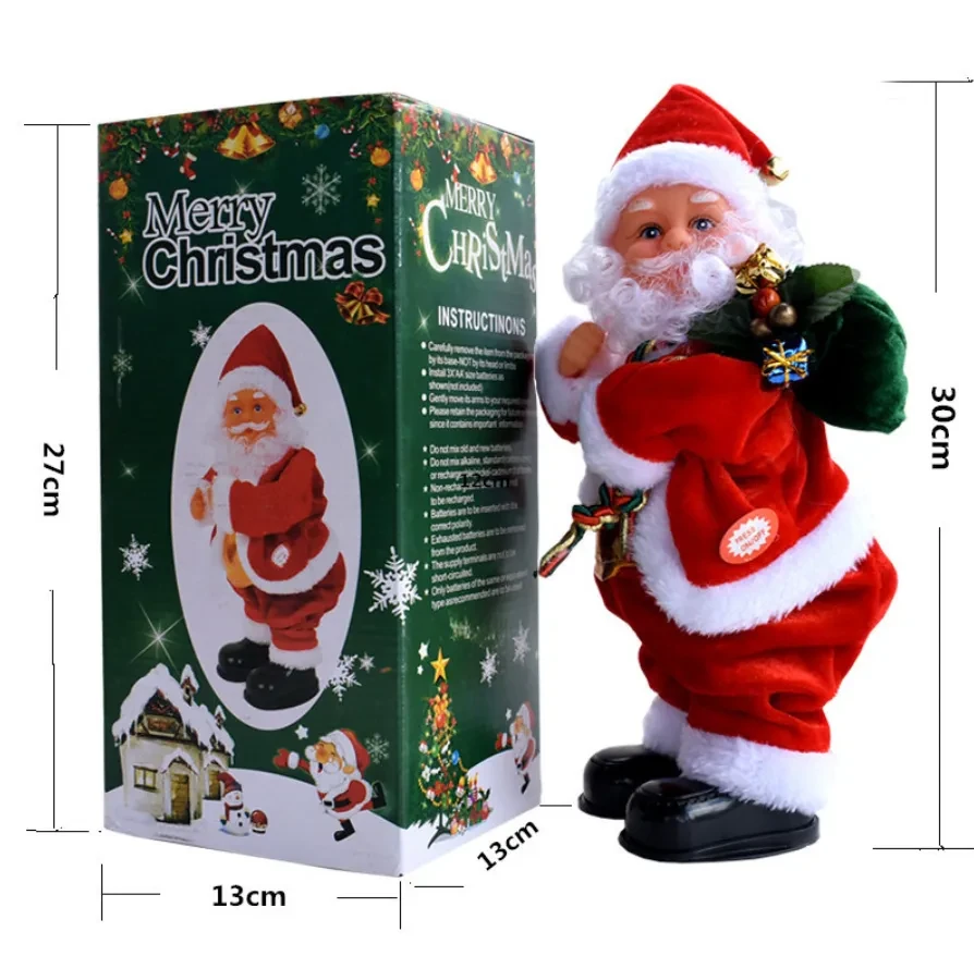 Adornos eléctricos de Papá Noel con música de moda