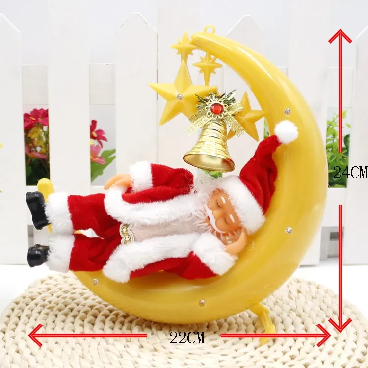 Música navideña Luna roncando Santa eléctrico