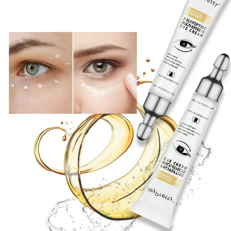 Crema para ojos antiojeras con péptidos, hinchazón, cuidado de la piel, belleza y salud.