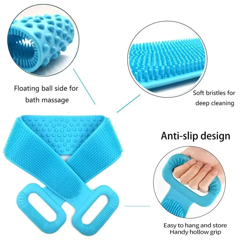 Cepillo de baño de silicona para fregar el cuerpo