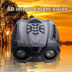 Dispositivo binocular de visión nocturna infrarroja, pantalla panorámica de 3 pulgadas, zoom digital de 10x, batería recargable integrada, ideal para monitoreo de granjas y estanques, patrullaje nocturno y pesca nocturna.