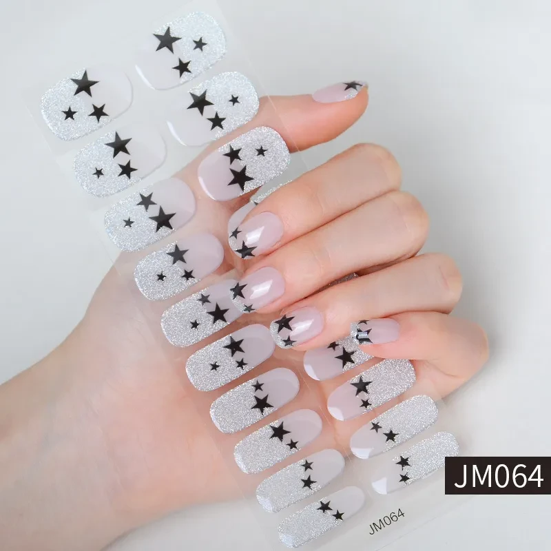 Pegatinas de uñas desprendibles con protección UV para el invierno
