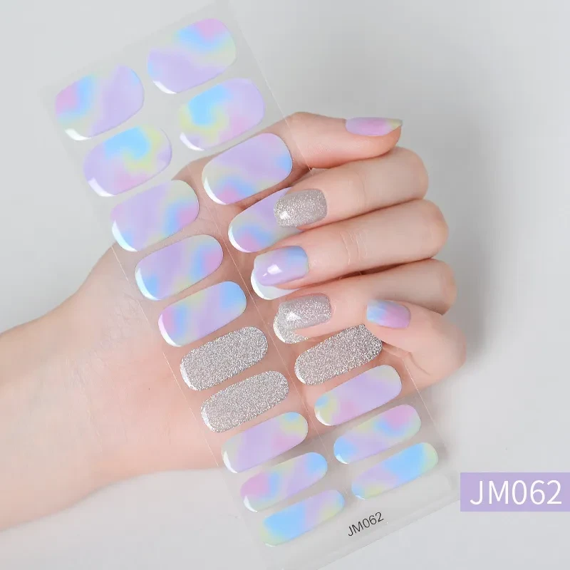 Pegatinas de uñas desprendibles con protección UV para el invierno