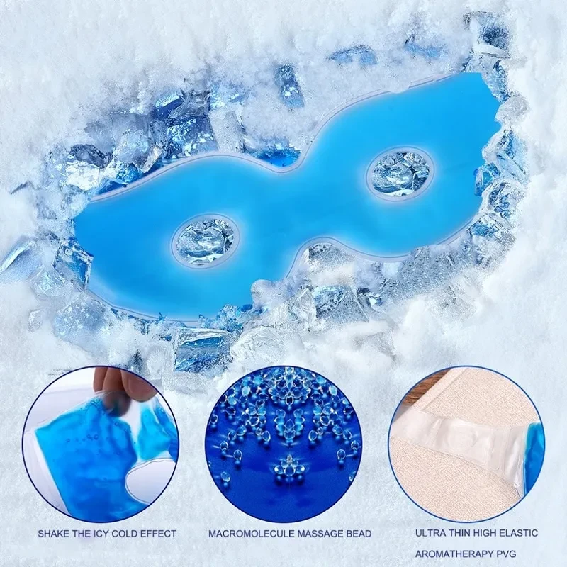 Mascarilla de ojos multifuncional con gel de hielo para dormir