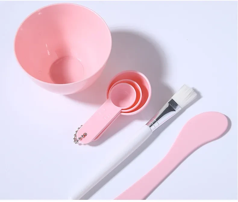 Juego de recipientes para mascarillas portátiles de colores sólidos para hacer tú mismo