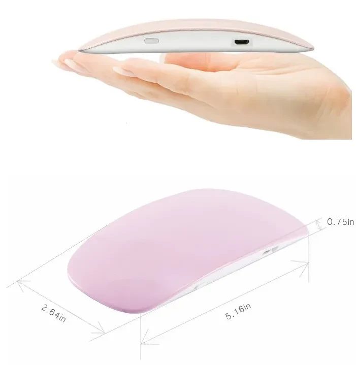 Máquina de terapia de luz USB para uñas, luz LED portátil de 6 W
