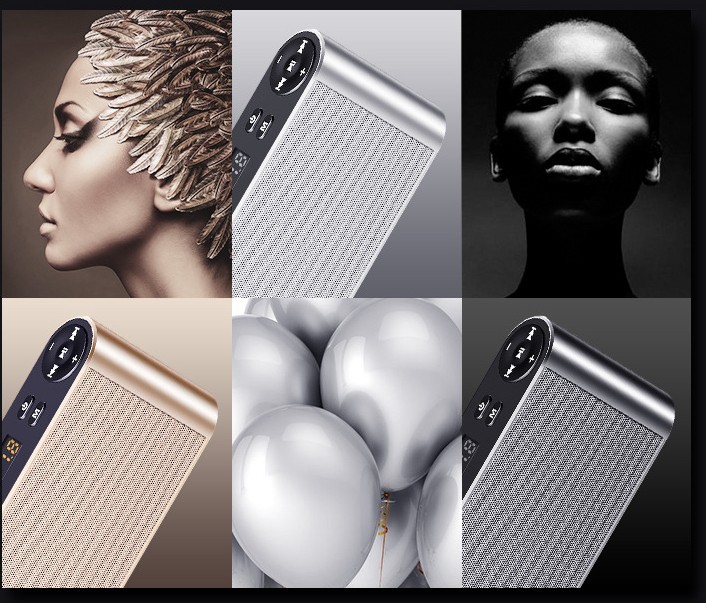 Altavoz Bluetooth inalámbrico con altavoces duales, tarjeta de audio Hi-Fi, USB, portátil