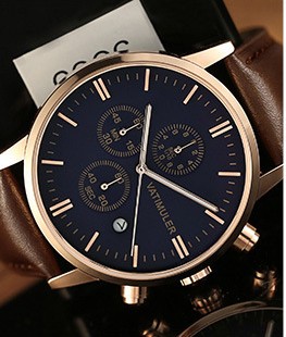 Reloj de cuarzo multifunción para hombre, estilo coreano, de moda y negocios.