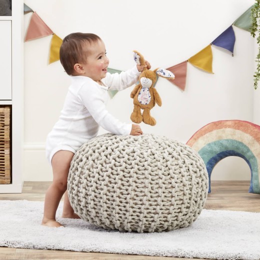 Adivina cuánto te amo, pequeño juguete de peluche de liebre color avellana