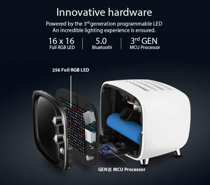 Altavoz Bluetooth inteligente portátil y reloj despertador único