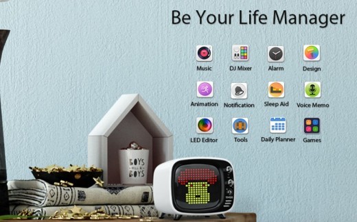 Altavoz Bluetooth inteligente portátil y reloj despertador único
