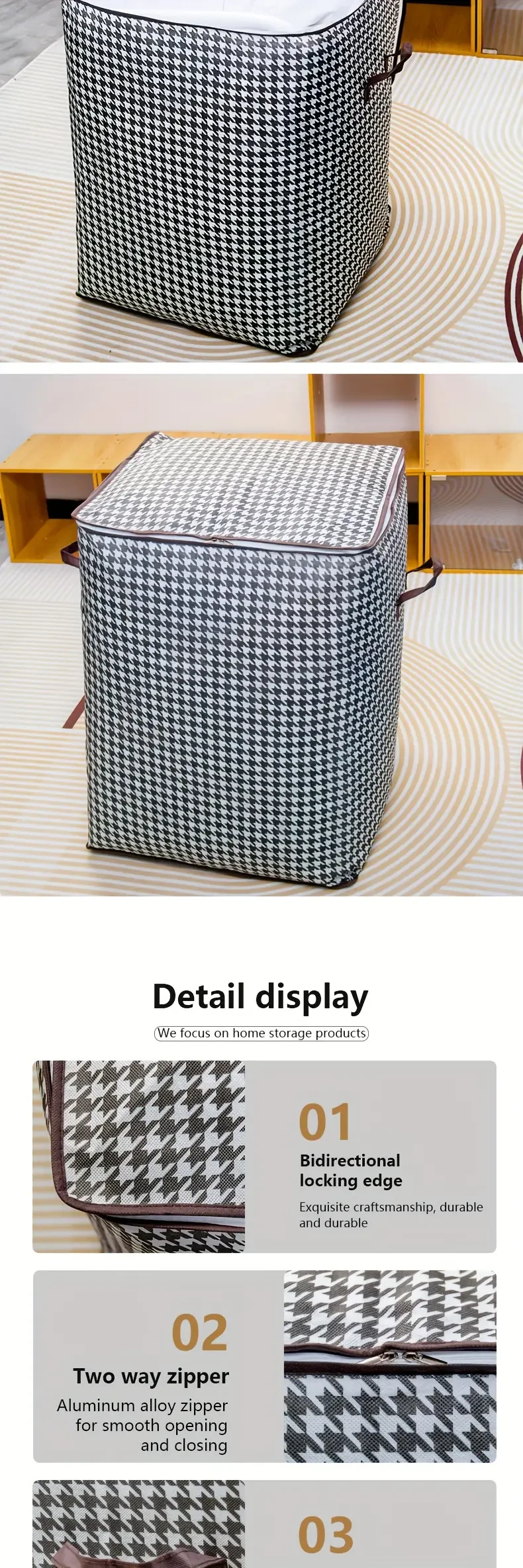 Bolsa de almacenamiento estética de gran capacidad.