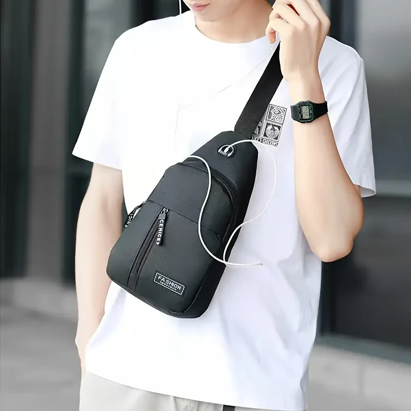 Bolsa de pecho ajustable para hombre para exteriores