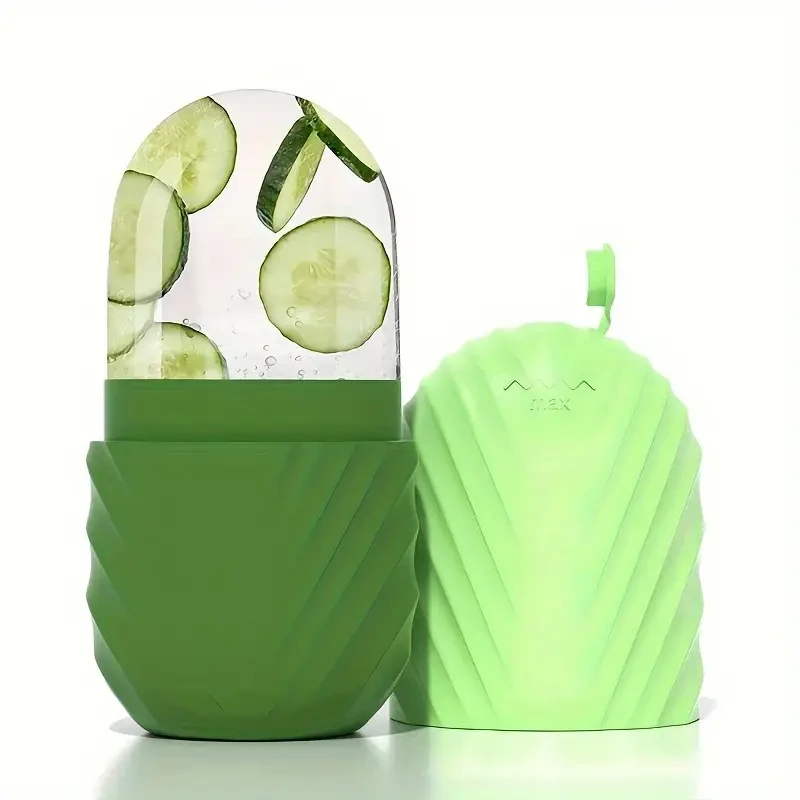 Masajeador facial reutilizable con rodillo de hielo: mejora y deja la piel radiante