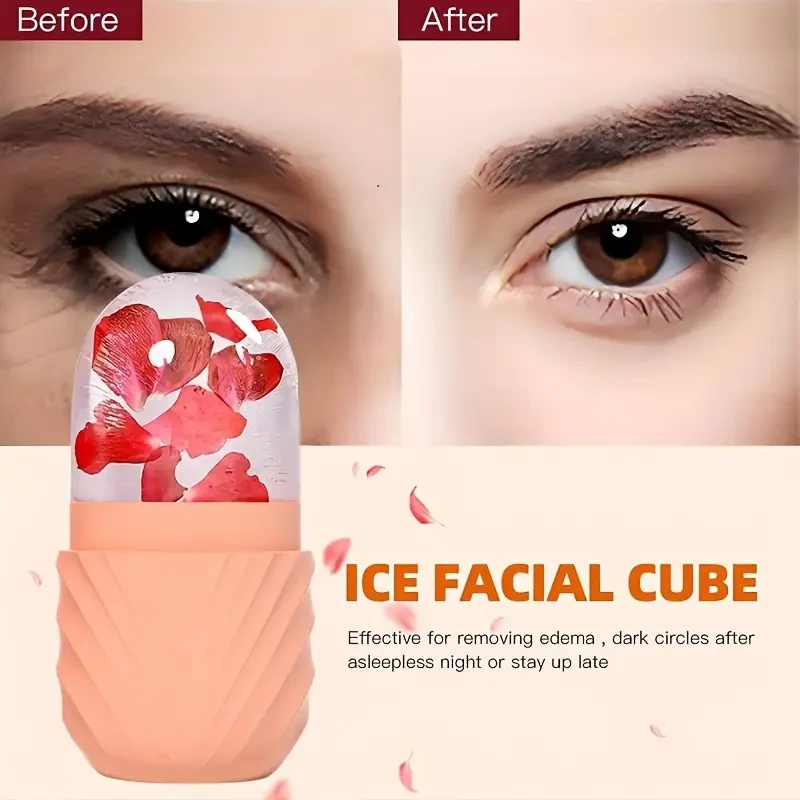 Masajeador facial reutilizable con rodillo de hielo: mejora y deja la piel radiante