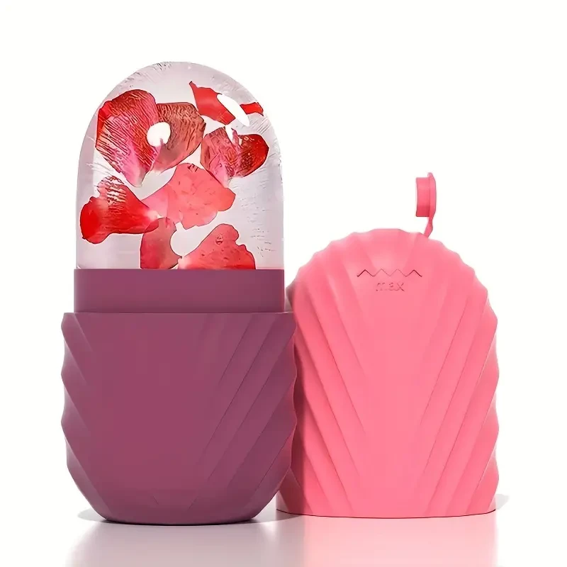 Masajeador facial reutilizable con rodillo de hielo: mejora y deja la piel radiante