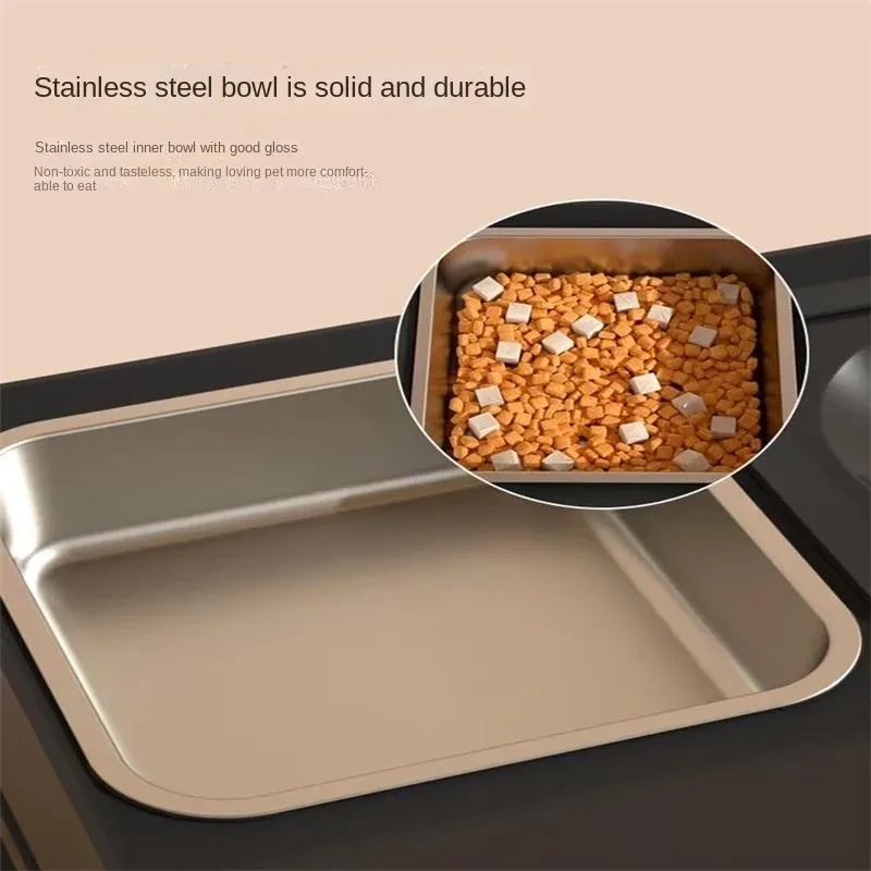 Comederos dobles para perros de acero inoxidable con altura ajustable, comederos elevados para perros grandes y bebederos para perros grandes.
