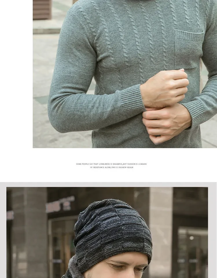 Conjunto de cuello de gorro y gorro de punto de terciopeloConjunto de cuello de gorro y gorro de punto de terciopelo
