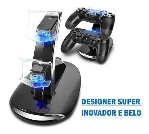 Cargador doble para PS4 Slim, mando de Playstation y Pro OIVO P4002
