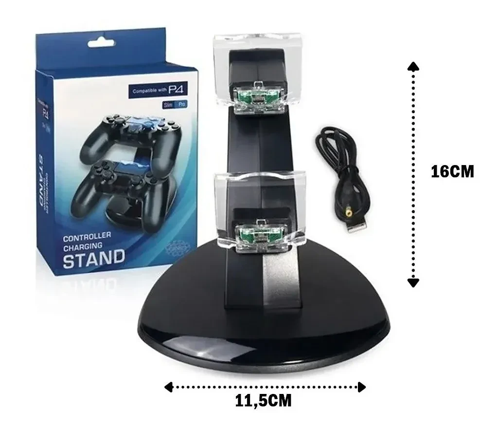 Cargador doble para PS4 Slim, mando de Playstation y Pro OIVO P4002