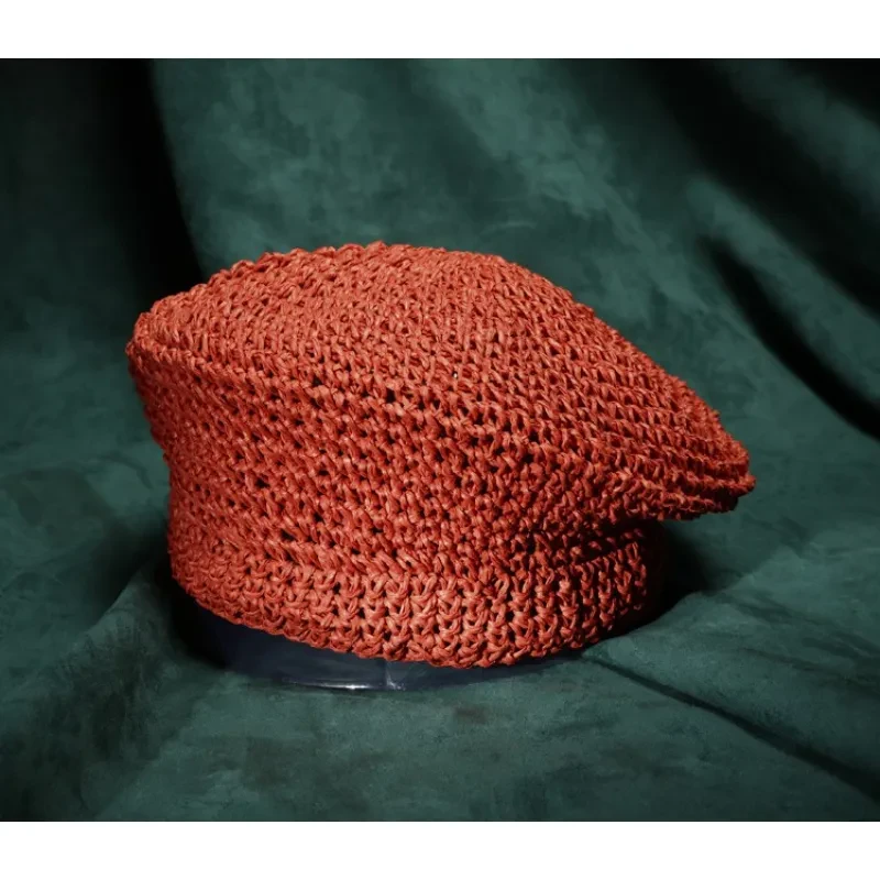 Boina de paja japonesa de nicho, sombrero francés de galleta