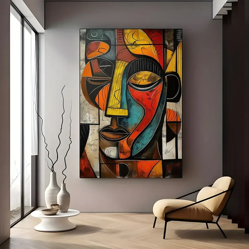 Impresión de arte africano abstracto