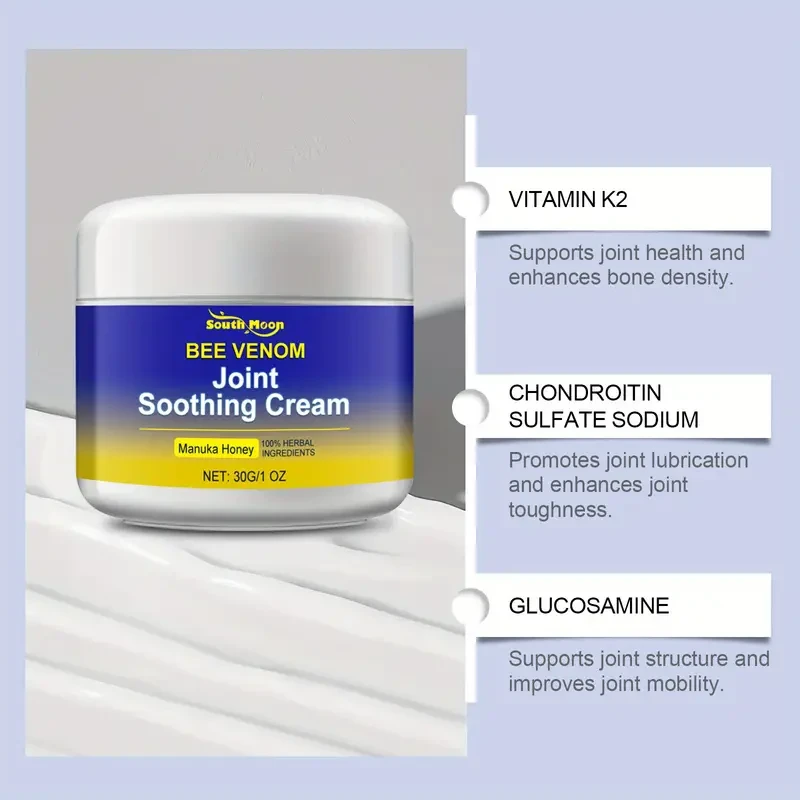Crema calmante para las articulaciones con veneno de abeja, árnica y menakinona