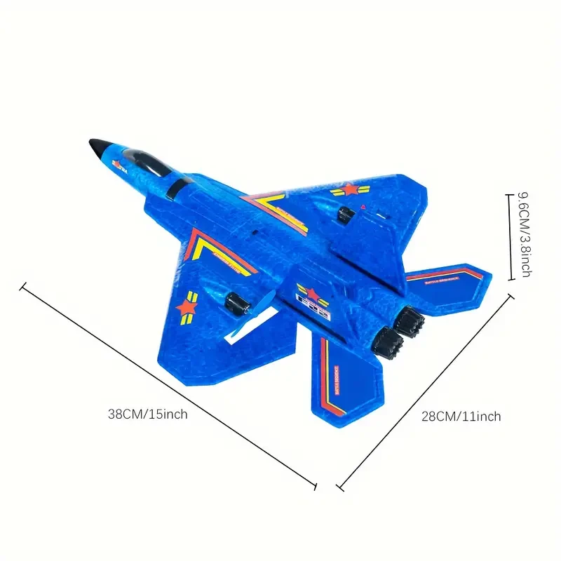 HW32, material EPP, avión de combate F22 de control remoto de 2.4G y 2.5 canales (tierra, mar y aire), con atractivas luces LED de navegación nocturna y giroscopio de seis ejes. Regalo de Halloween y Navidad.