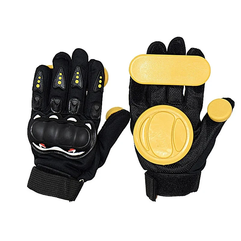 Guantes deslizantes para tabla larga, guantes para giro de patineta, guantes con acción de descenso rápido y freno de fricción.