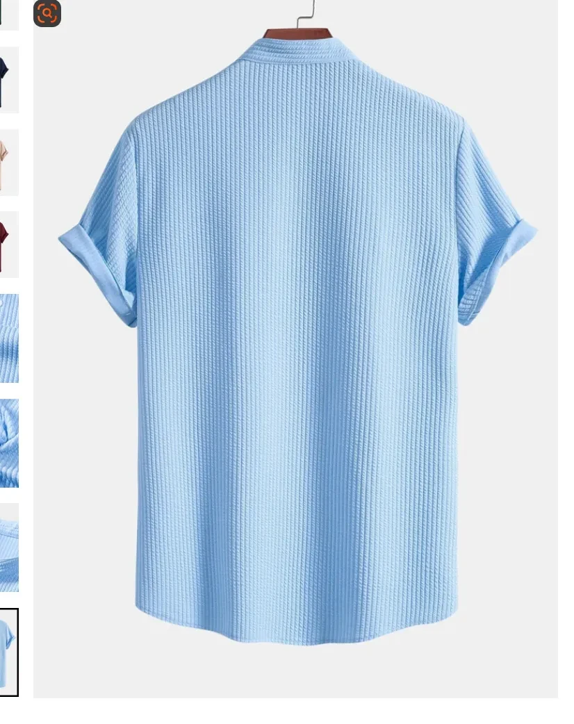 Camisa holgada de manga corta para hombre, ropa de verano