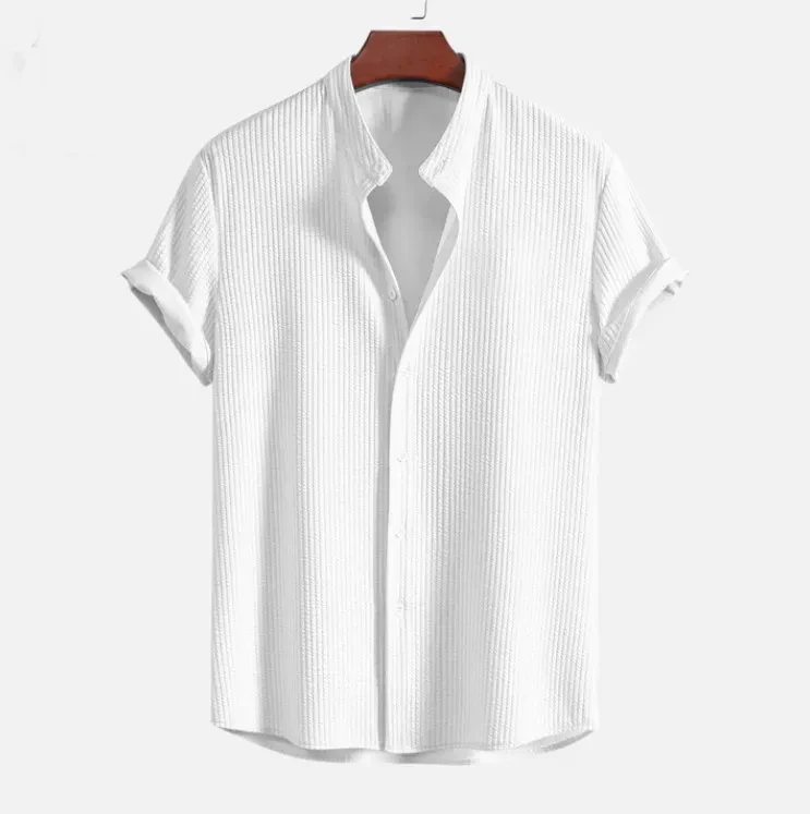 Camisa holgada de manga corta para hombre, ropa de verano