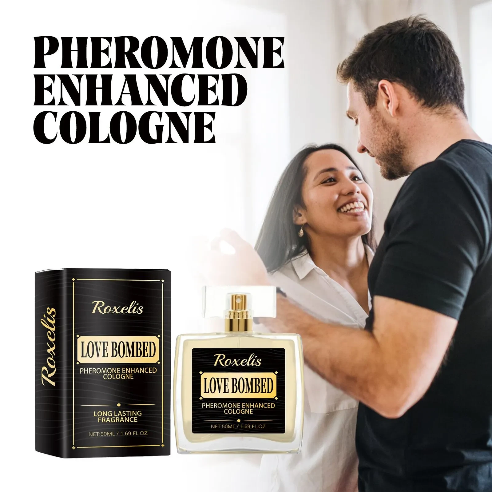 Perfume masculino Roxelis portátil, suave, no penetrante, fragancia fresca, ideal para parejas, citas, ambiente encantador, fragancia duradera.