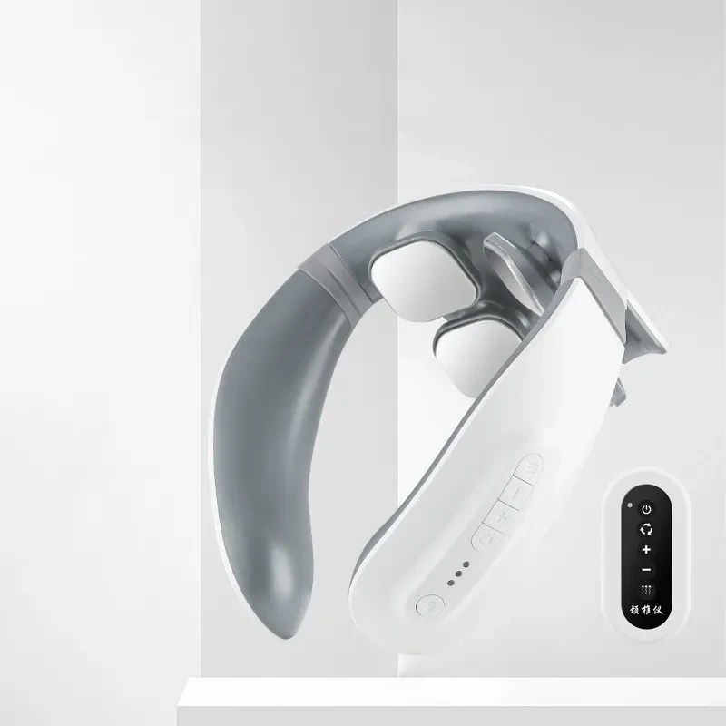 Masajeador termostático con control remoto inalámbrico y protector de cuello