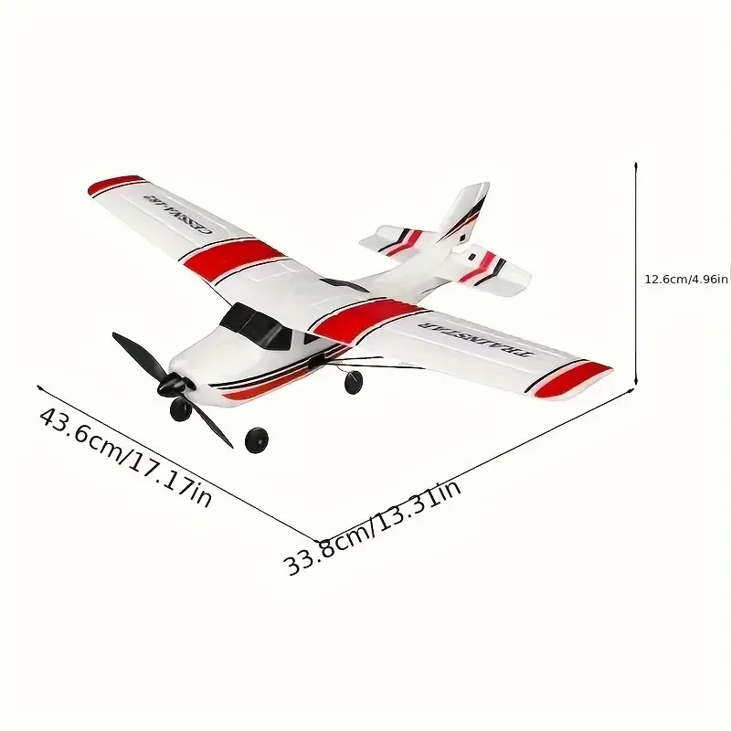 Avión Cessna RC de 3 canales, planeador de combate de ala fija, juguete de espuma, alimentado por batería con carga USB, resistente a la intemperie, control de botón, control remoto de 2.4 G, para mayores de 14 años, polímero de litio recargable, altitud