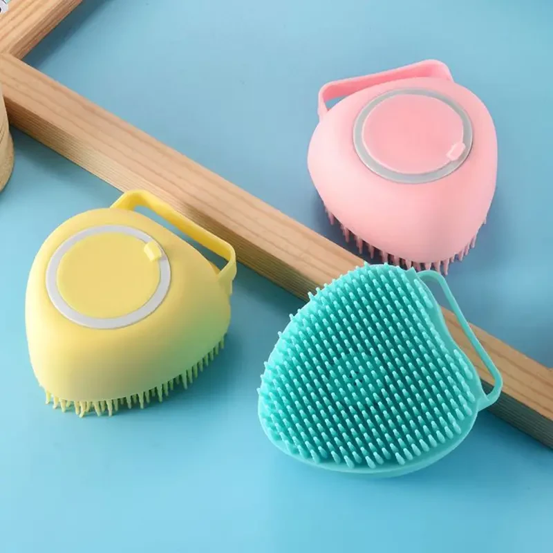 Guantes de silicona para masaje de baño para mascotas -