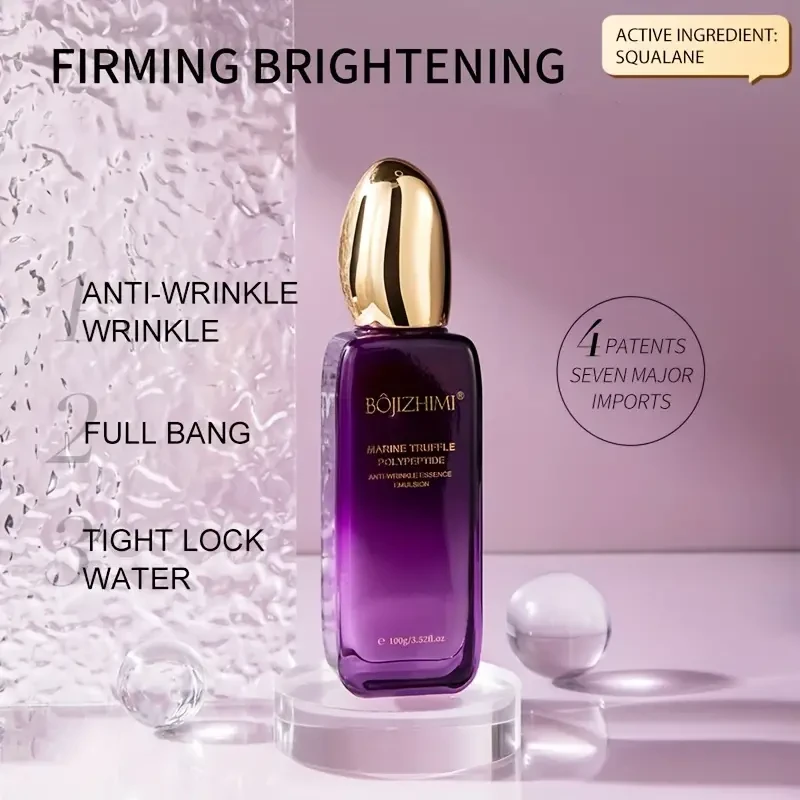 Loción con esencia de péptidos de trufa marina BOJIZHIMI: hidratante y reafirmante, sin alcohol, para todo tipo de piel, apta para pieles sensibles.