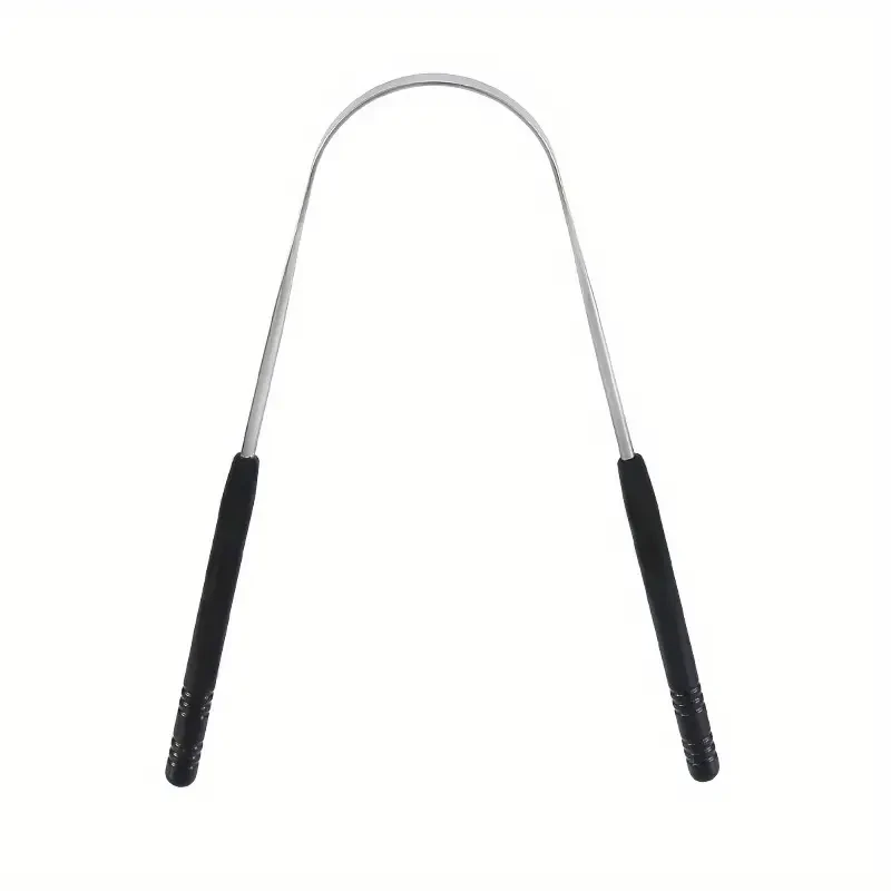 Raspador de lengua reutilizable de acero inoxidable - Herramienta de cuidado bucal con agarre cómodo