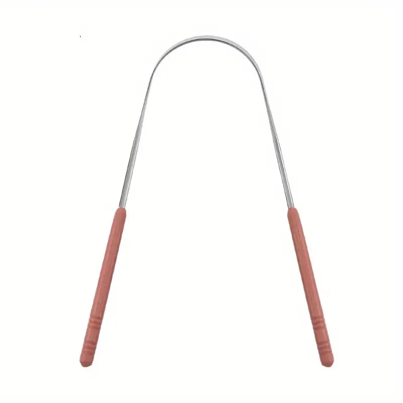 Raspador de lengua reutilizable de acero inoxidable - Herramienta de cuidado bucal con agarre cómodo