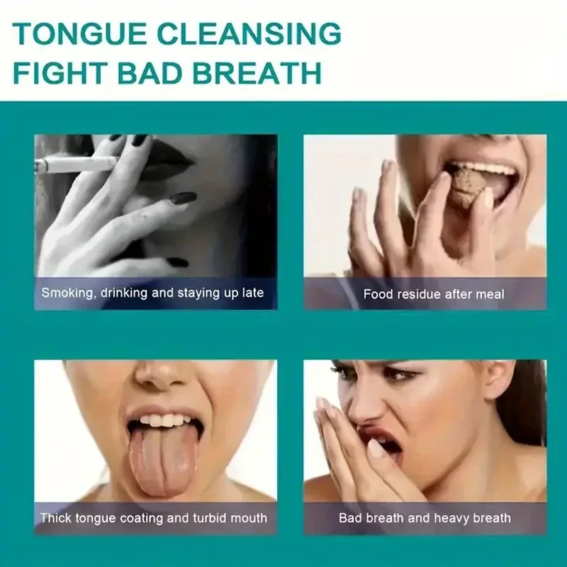 Raspador de lengua reutilizable de acero inoxidable - Herramienta de cuidado bucal con agarre cómodo