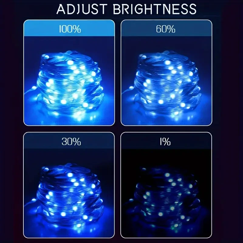 Luces navideñas inteligentes de 15 m