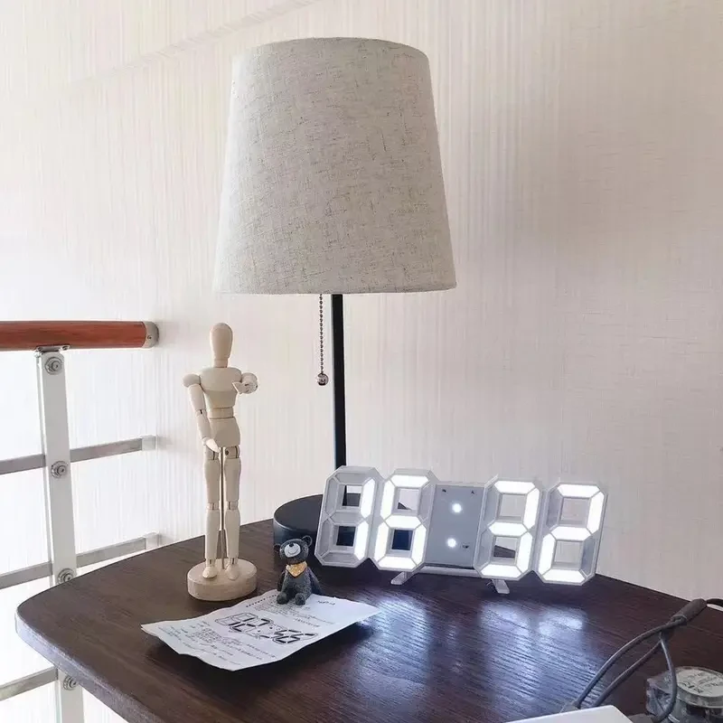 Reloj digital LED 3D, reloj LED para dormitorio