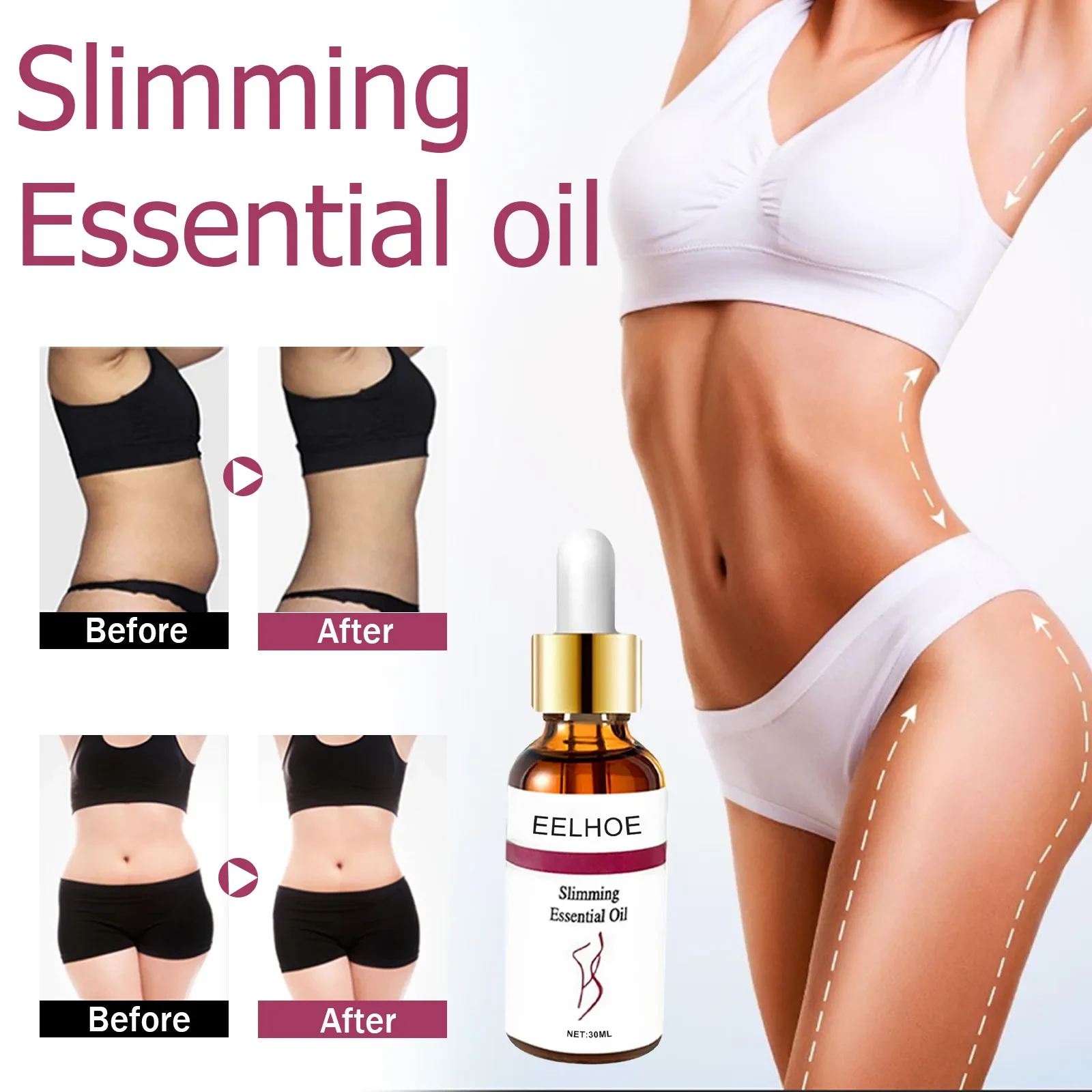 Aceite esencial para masaje adelgazante, belleza, eliminación de grasa