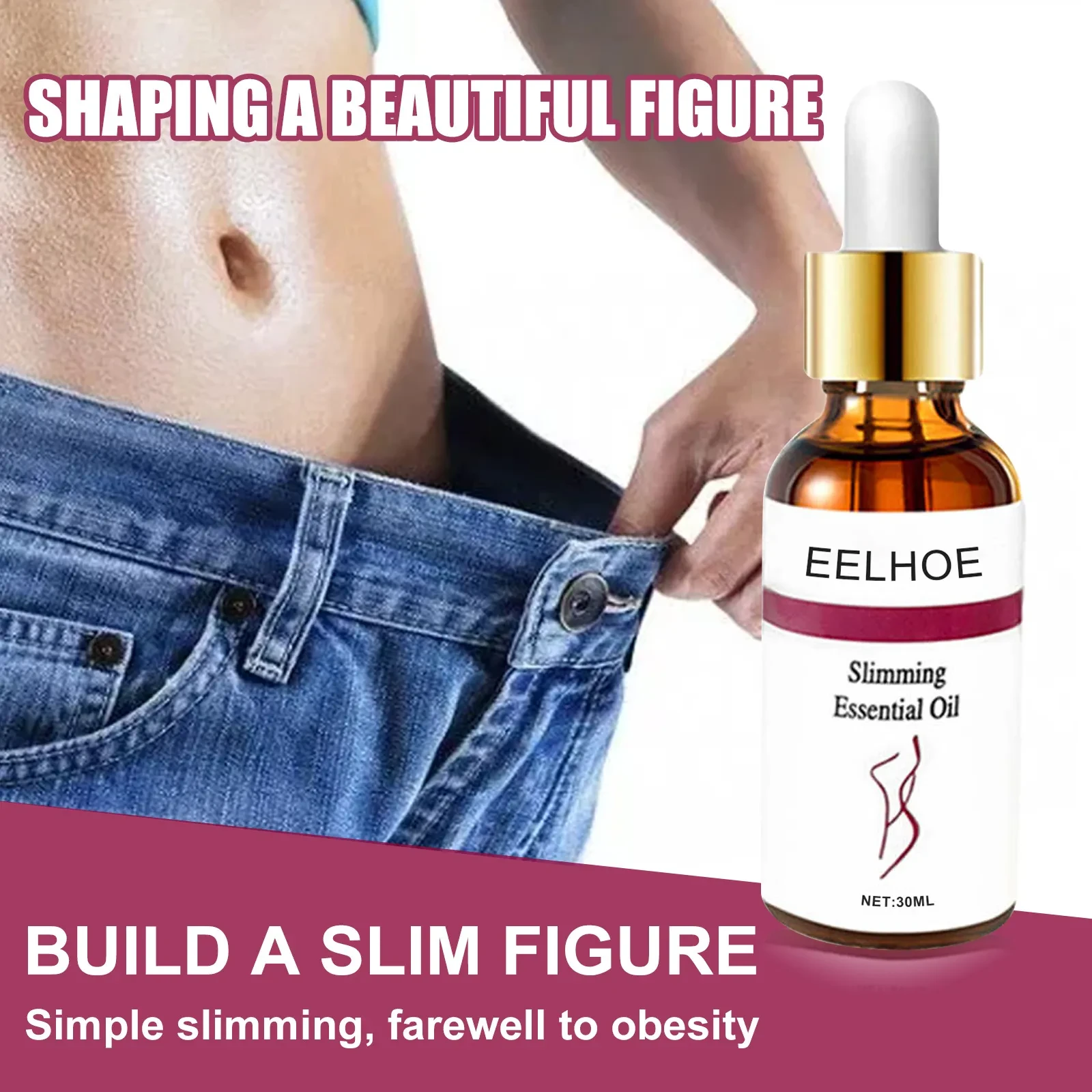Aceite esencial para masaje adelgazante, belleza, eliminación de grasa