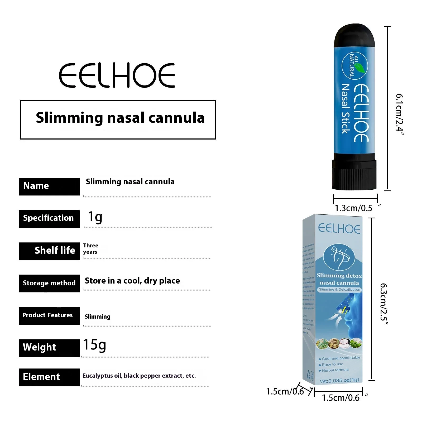 Tubo nasal adelgazante para refrescar, refrescar y moldear el cuerpo.