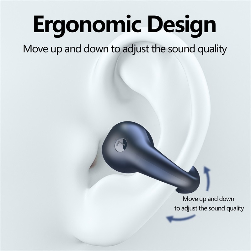 Auriculares de conducción ósea TWS con clip para la oreja, Bluetooth 5.3, táctiles, inalámbricos, intraaurales, bajos, HIFI, deportivos.