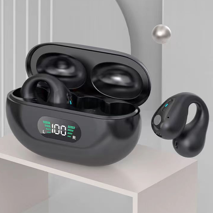 Auriculares de conducción ósea TWS con clip para la oreja, Bluetooth 5.3, táctiles, inalámbricos, intraaurales, bajos, HIFI, deportivos.