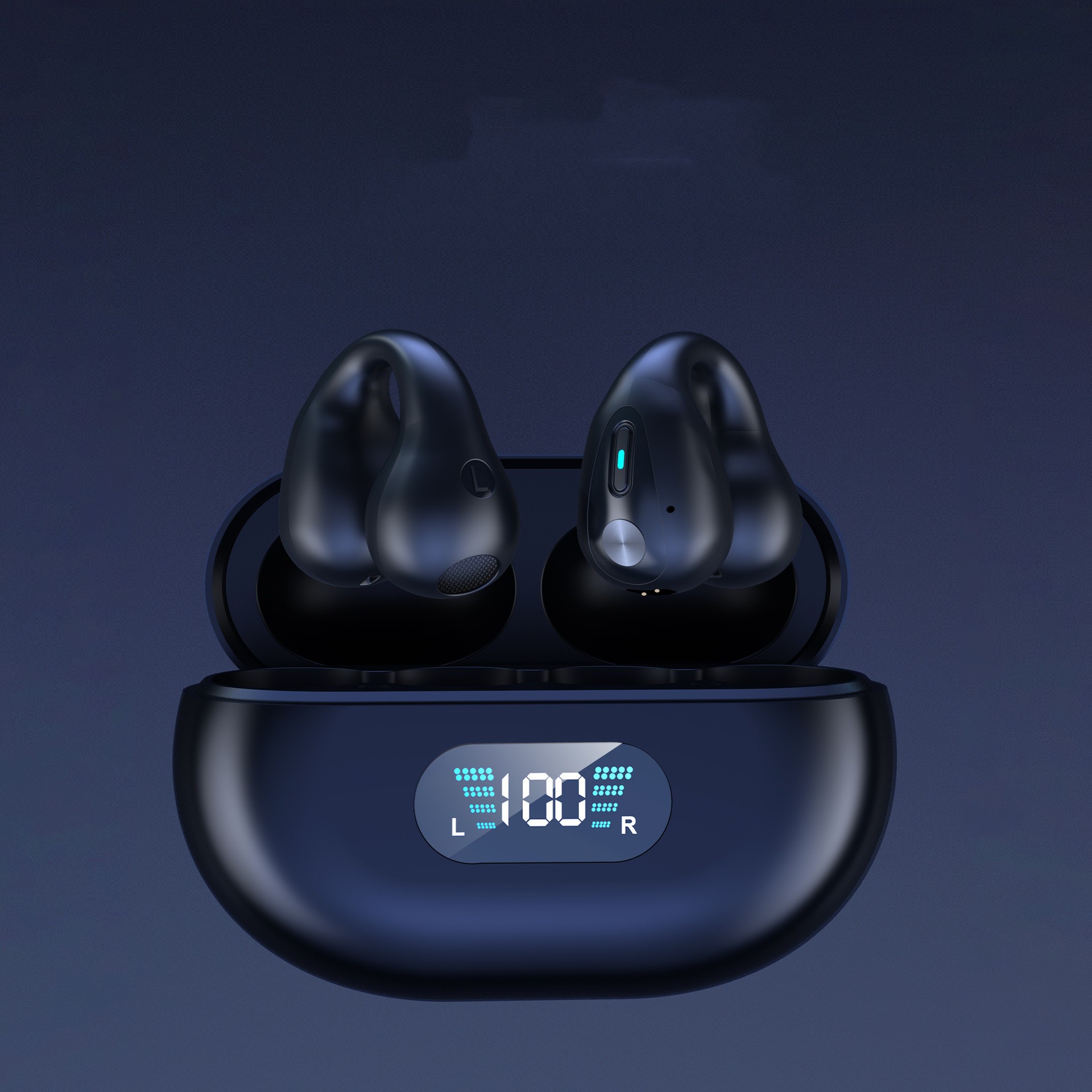 Auriculares de conducción ósea TWS con clip para la oreja, Bluetooth 5.3, táctiles, inalámbricos, intraaurales, bajos, HIFI, deportivos.
